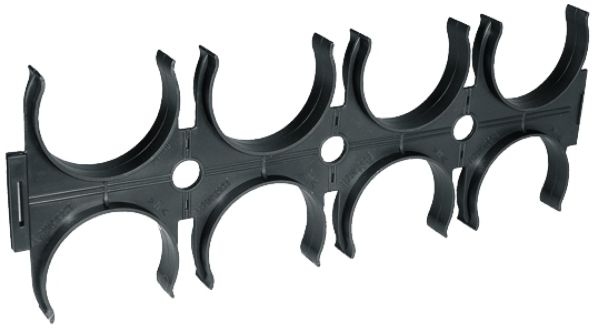 Fränkische Rohrwerke 19948075 Kabuflex-Abstandhalter 8-fach, 75mm, schwarz
