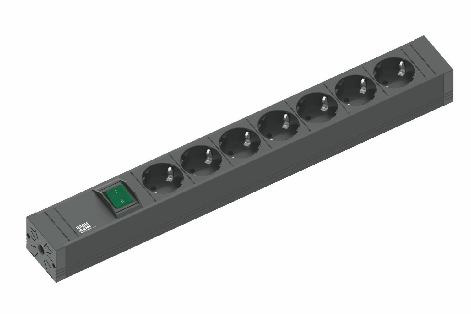 Bachmann 420.0014 Steckdosenleiste CONNECT LINE 7x CEE7/3 1x Schalter Strom 2,0m