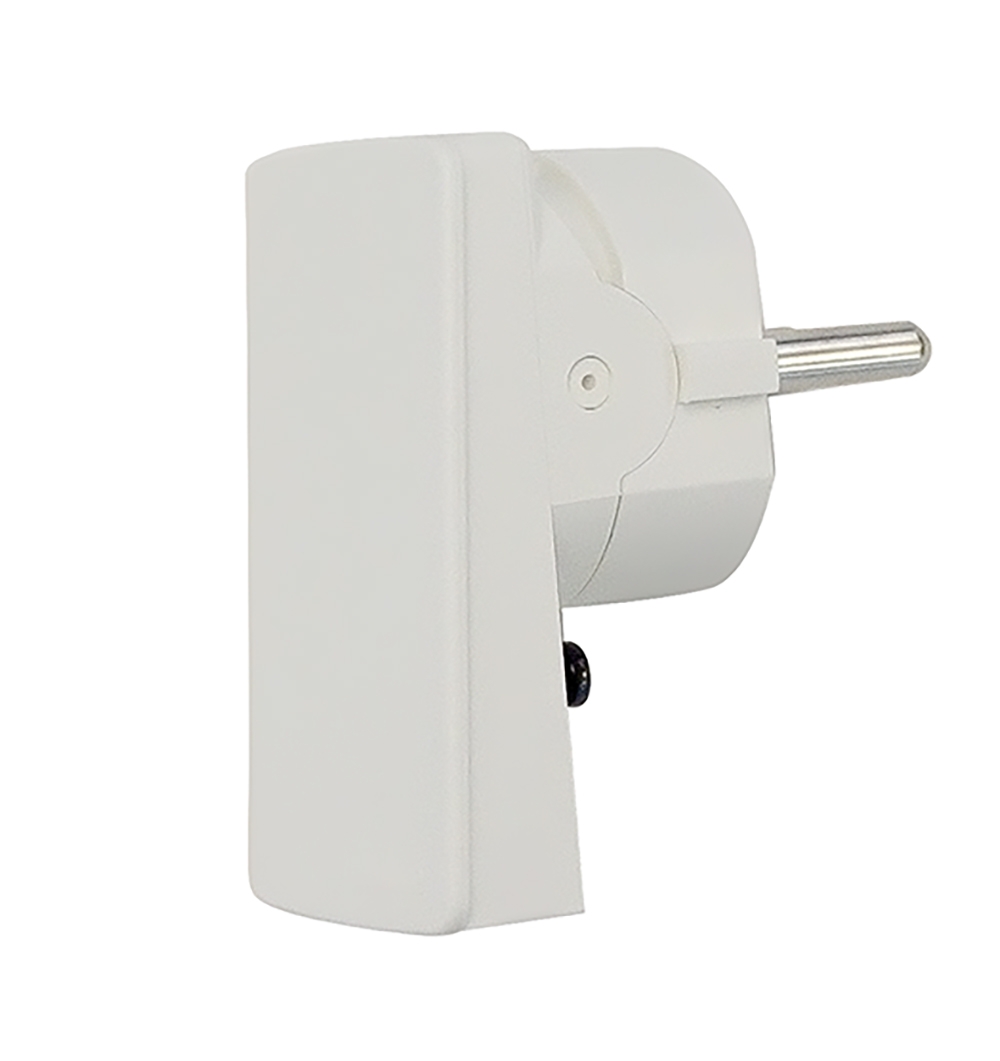 EVOline® 151300000100 PlugMini flacher Schutzkontakt-Stecker ohne Anschlußkabel, weiß
