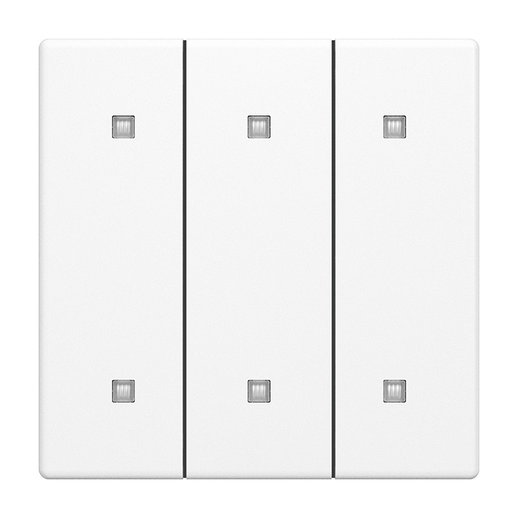 Busch-Jaeger 2570-30-884 Wippe 3-fach für Elektroniktaster mit transparenten Kalotten, studioweiß matt