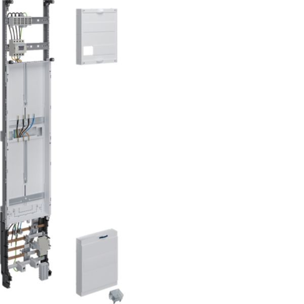Hager ZH51X1NT Komplettfeld, universZ, 1350 × 250 mm, 3-Punkt, 1 Zählerplatz, 10 mm², mit Trennfunktion, verdrahtet