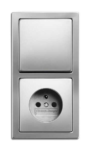 Busch-Jaeger 1725-866K Abdeckrahmen 5-fach, pur edelstahl, edelstahl matt