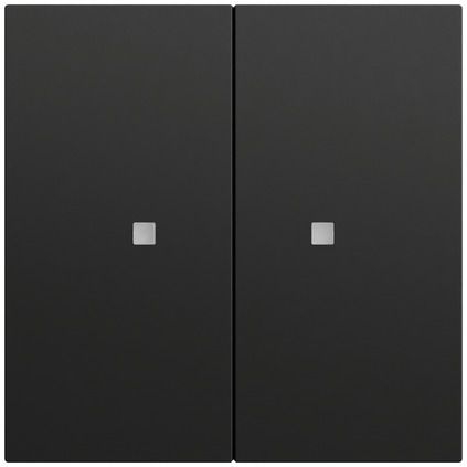 Gira 510774 RF Bedienaufsatz 2-fach für KNX, System 70, schwarz matt (lackiert)