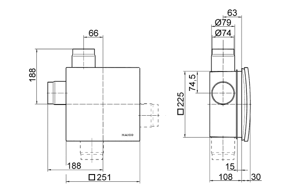 Maico ER 100 VZC-2 Ventilatoreinsatz, 101 m³/h, mit einstellbarem Verzögerungszeitschalter
