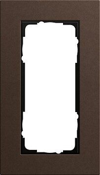 Gira 1002223 Abdeckrahmen 2-fach ohne Mittelsteg, Gira Esprit, Linoleum-Multiplex dunkelbraun