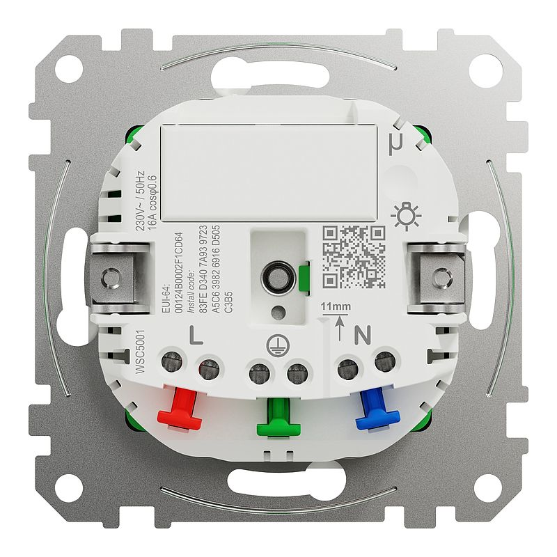 Merten MEG2380-0325 Connected Schutzkontakt-Steckdose 16A, System M, Aktivweiß glänzend, Thermoplast brillant