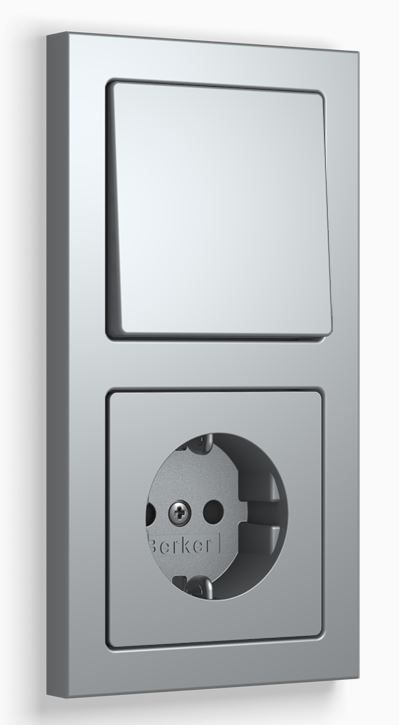 Berker 10136094 Rahmen 3-fach, Q.3, aluminium samt