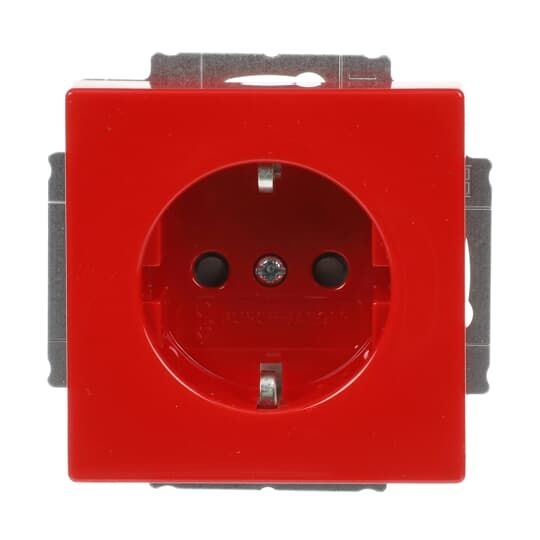 Busch-Jaeger 20 EUCKS-12-82-101 Schutzkontakt-Steckdose Safety+, , rot glänzend, Plattform 63