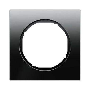 Berker 10112216 Rahmen 1-fach, R.3, Glas schwarz
