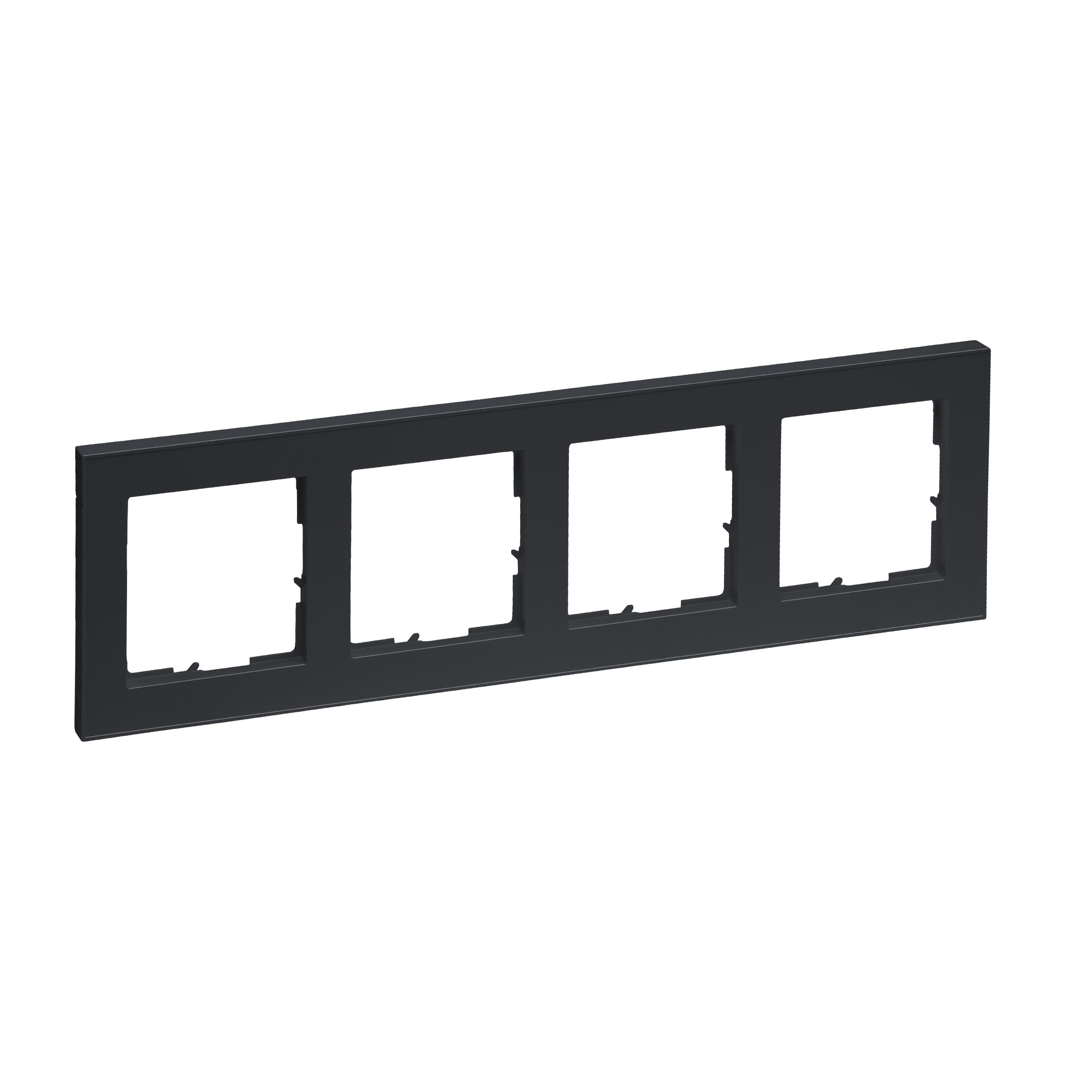 Legrand 765484 SEANO+ 4-fach Rahmen, anthrazit lackiert