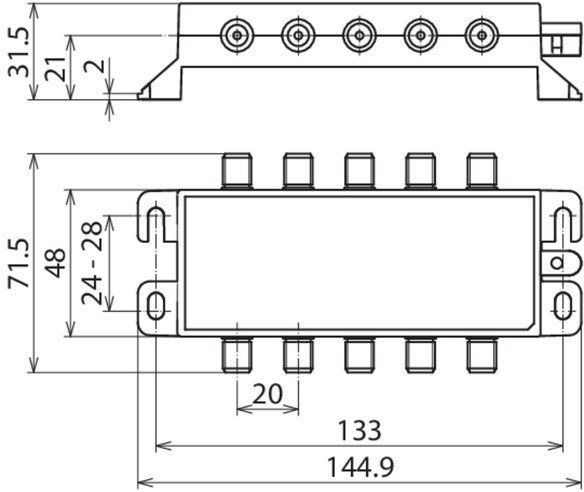 Dehn + Söhne 909706 Fünffach-Überspannungsableiter DEHNgate 5 Kanäle für 75 Ohm TV- und SAT-Systeme