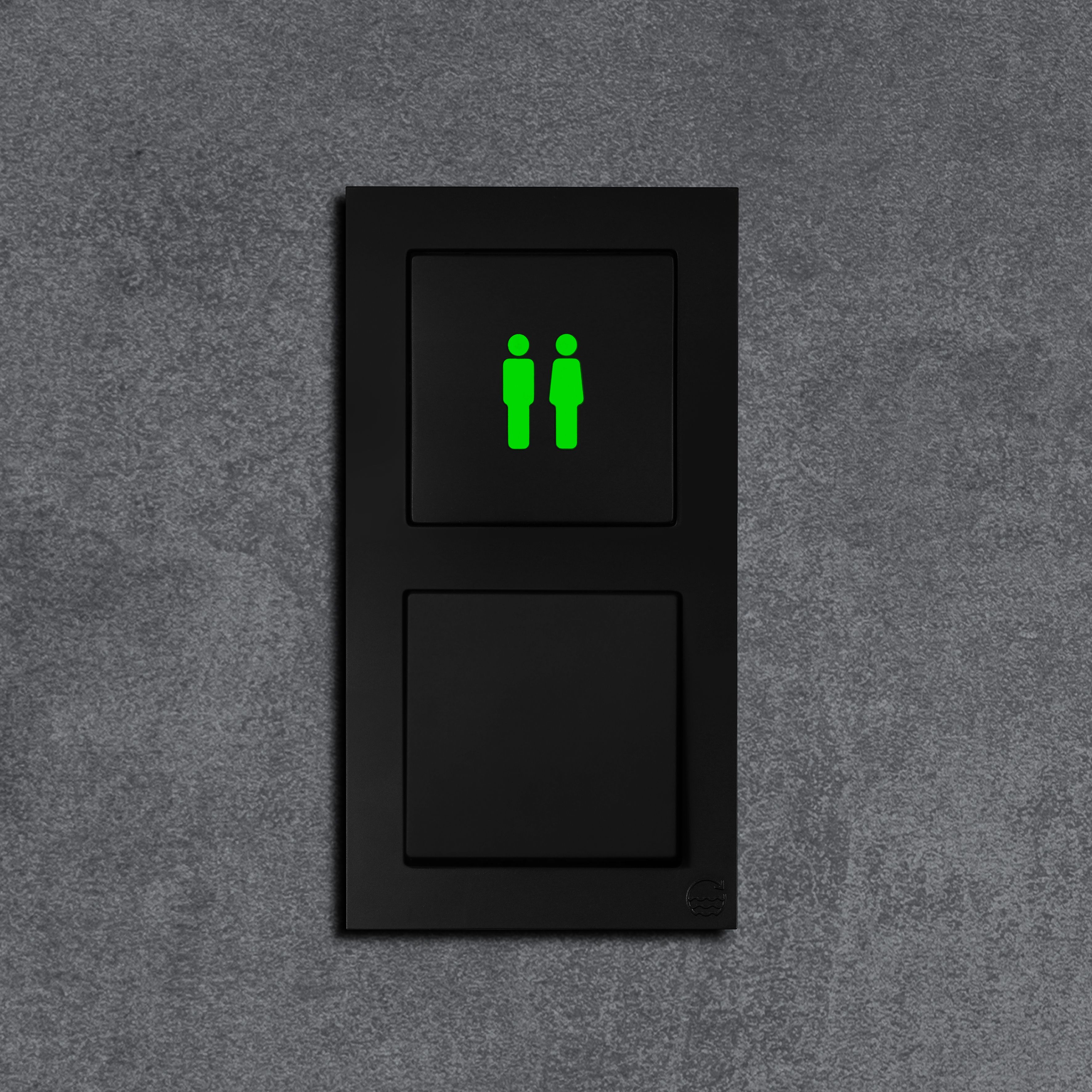 qles SYL0403 Symbollicht, für Merten System-M, beleuchtet/LED/RGB, Schwarz matt, IP44