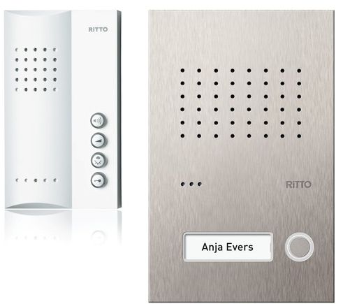 Ritto RGE1818325 Acero Pur Audio-Komplettpaket für 1 WE,  Unterputz, Edelstahl
