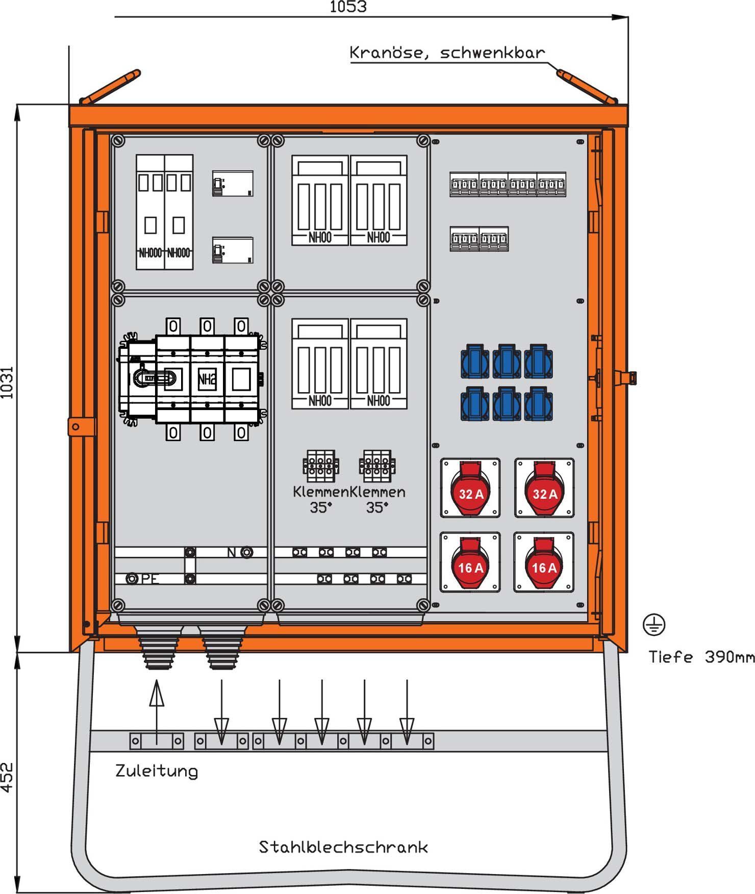 Walther WV0078R1 Gruppenverteiler 173kVA