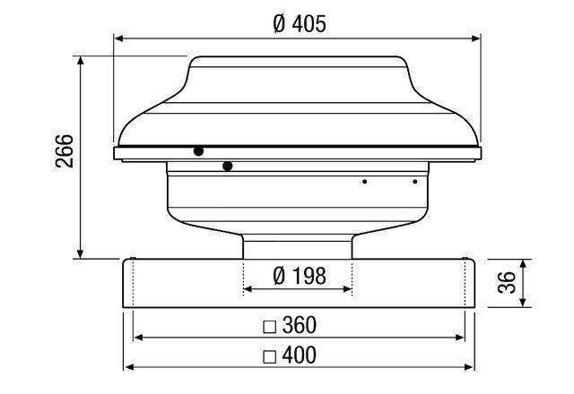 Maico EHD 20 Radial-Dachventilator, 107W