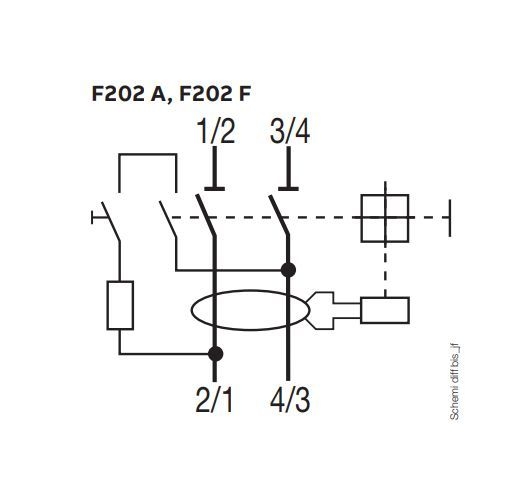 ABB pro M compact F202A Fehlerstrom-Schutzschalter, 2polig, 40A, 30mA, Typ A