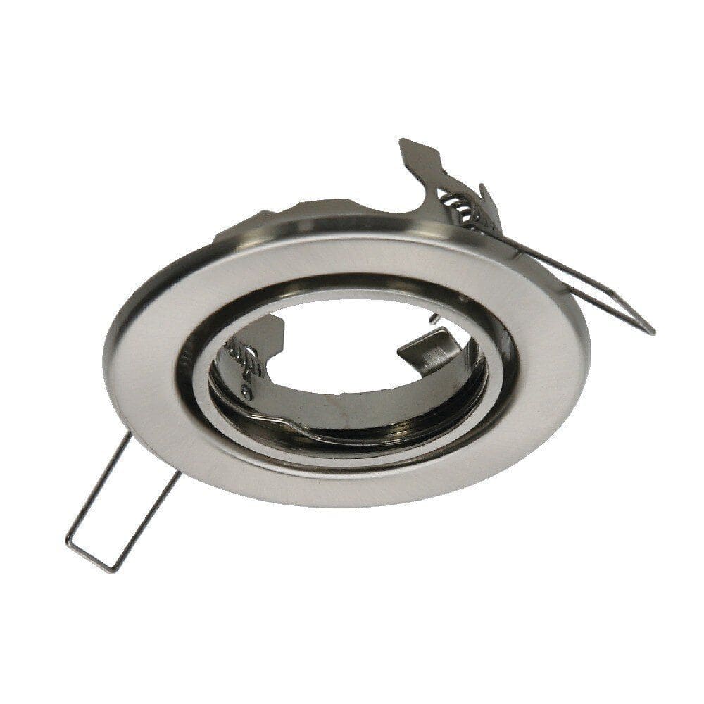 Heitronic 23552 Einbaustrahler DL6801, rund, für GU5,3 max. 5 W, IP20, schwenkbar, edelstahl gebürstet