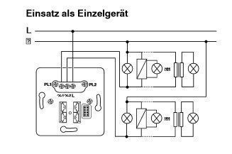 Merten MEG5172-0000 Universal-Dimmer-Einsatz, 2-fach