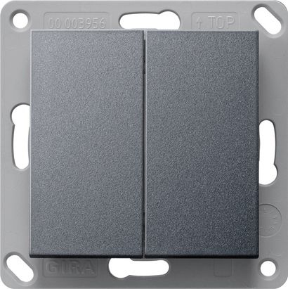 Gira 517828 RF Wandsender 2-fach KNX, System 55, anthrazit