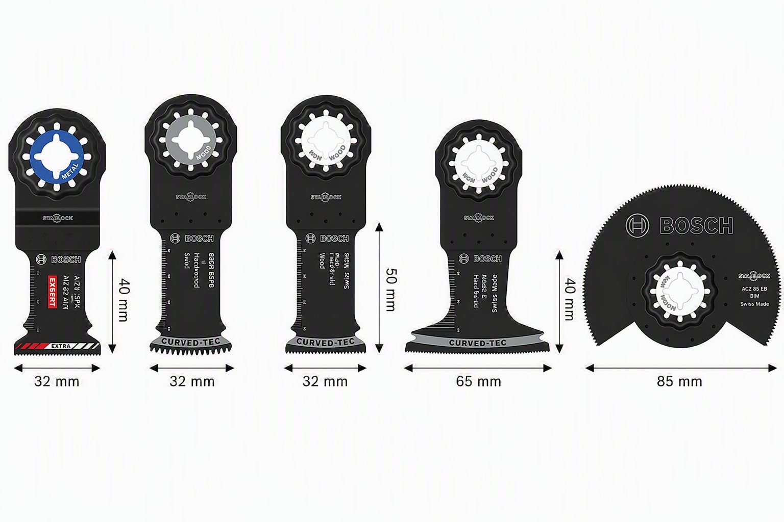 Bosch 2608669092 Sägeblatt-Set für Multifunktionswerkzeuge, 5-teilig