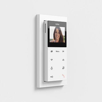 Gira 123927 Wohnungsstation Video Aufputz Plus, System 55, reinweiß seidenmatt