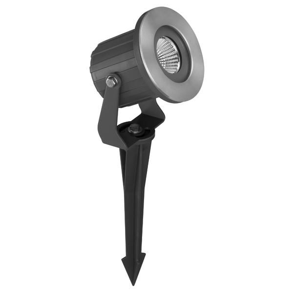 Brumberg 60103223 LED-Erdspiessstrahler 230 V AC, 50 Hz, 6 W, IP65, rund, schwarz