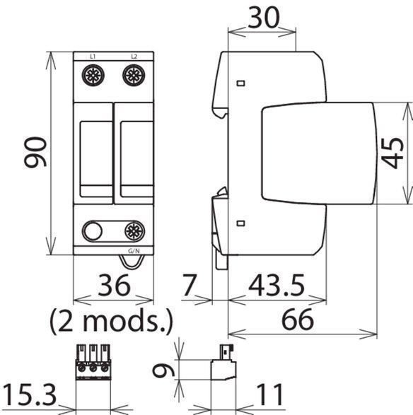 Dehn 908197 Überspannungsableiter Typ 2 DEHNguard M