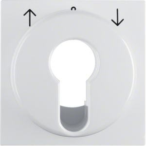 Berker 15088989 Zentralstück für Jalousie-Schlüsselschalter/-taster, S.1 IP44, polarweiß glänzend