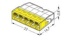 WAGO 2273-205 Verbindungsdosenklemme 5x0.5-2.5mm², 5 Leiter