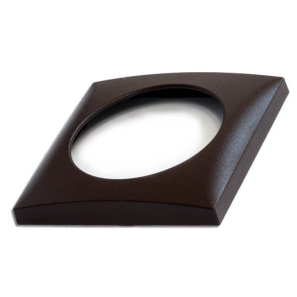 Berker 918272591 Rahmen 1-fach mit Aufdruck "IP44", Integro Flow, braun matt