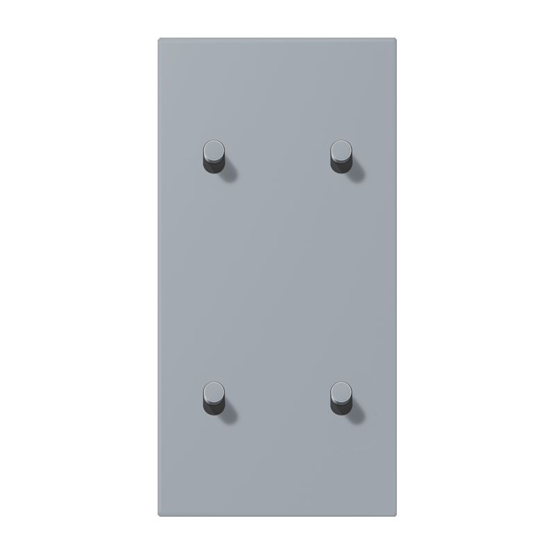 Jung LC12-25R0257 Abdeckung mit Kipphebel "Zylinder", 2 x 2 Kipphebel, senkrecht, gris clair 59