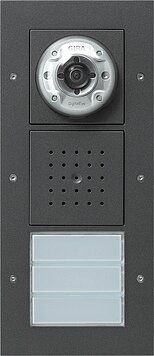 Gira 126167 Türstation 3-fach Unterputz, Gira TX_44, (WG UP), anthrazit