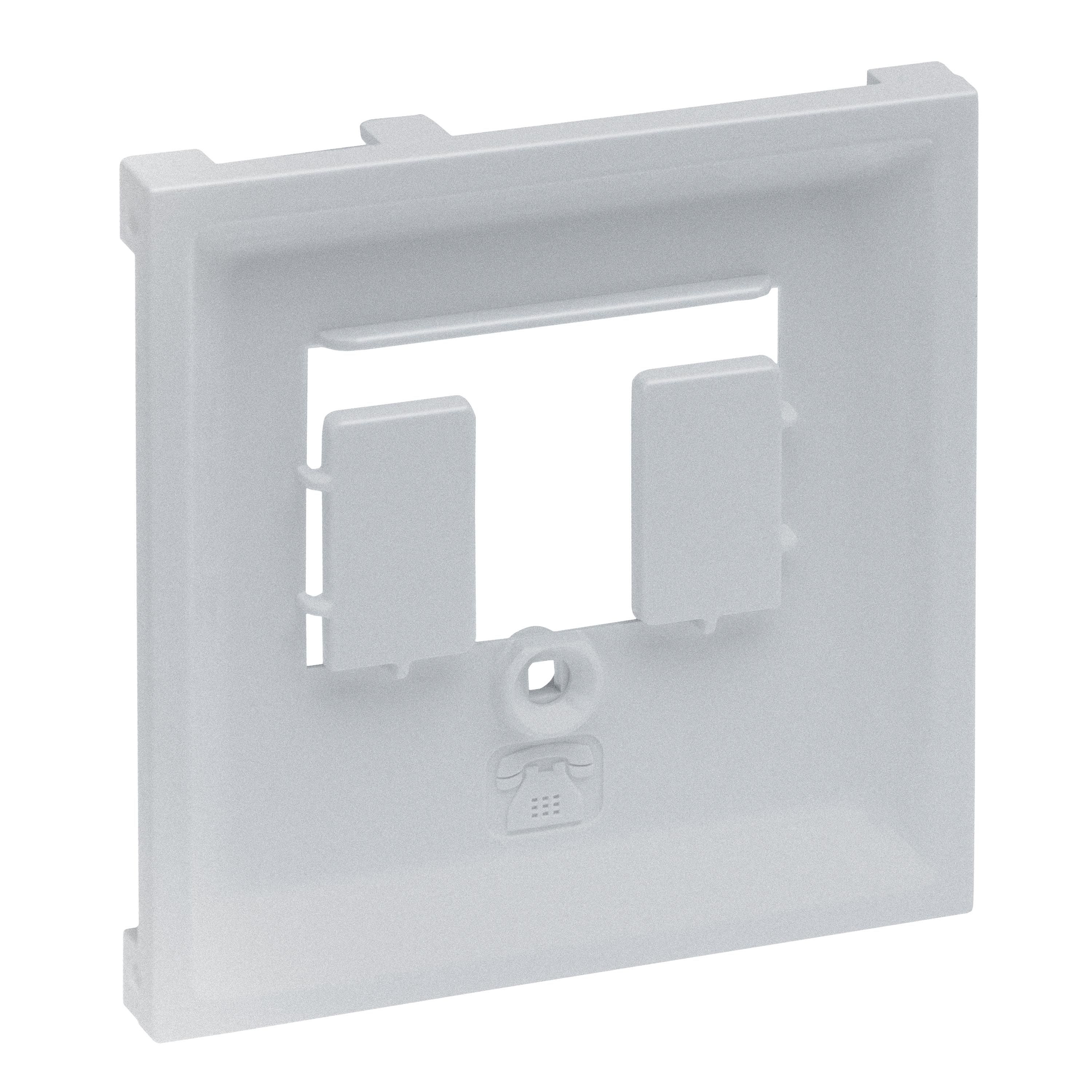 Legrand 765255 SEANO Abdeckung für österreichische (TDO) und deutsche (TAE) Telefonanschlussdose, aluminium lackiert