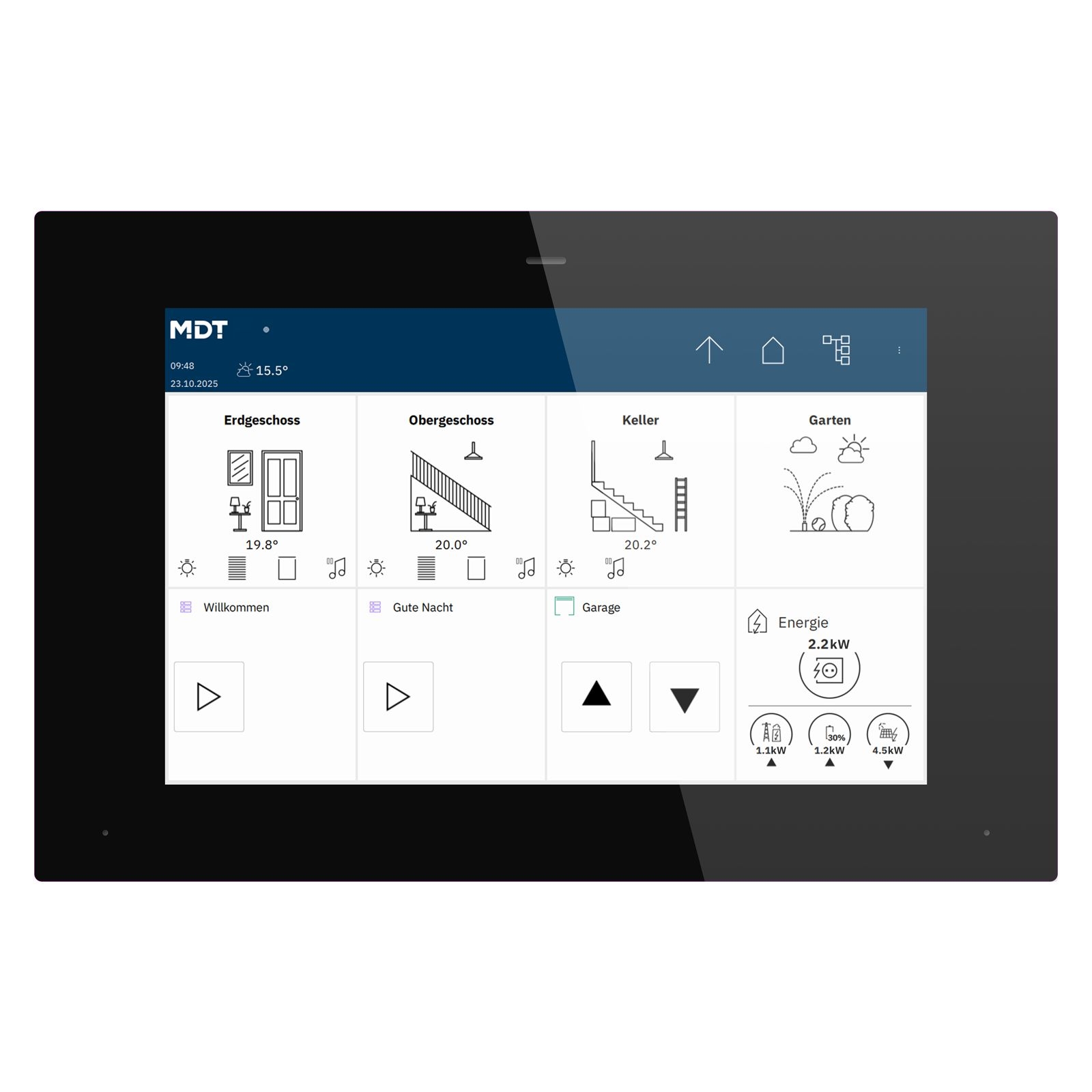 MDT VC-08P82.01S KNX Touch Panel VisuControl Plus, 8 Zoll / 20,3 cm Display, Secure