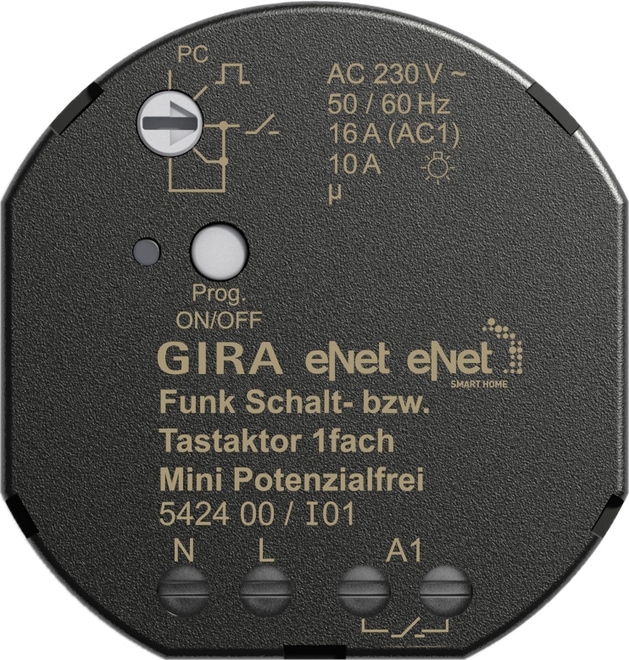 Gira 542400 eNet Funk-Schalt-/Tastaktor 1fach Mini