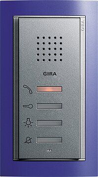 Gira 125026 Wohnungsstation Aufputz, System 55, Farbe alu