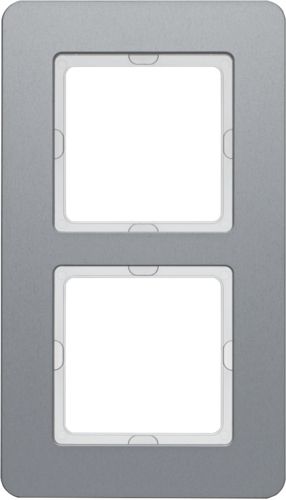 Berker 10126074 Rahmen 2-fach, Q.7, Alu, Aluminium gestrahlt