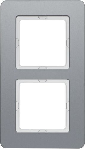 Berker 10126074 Rahmen 2-fach, Q.7, Alu, Aluminium gestrahlt