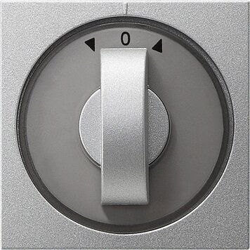 Gira 066626 Abdeckung Knebel Zeitschalter und Jalousie, System 55, Farbe alu