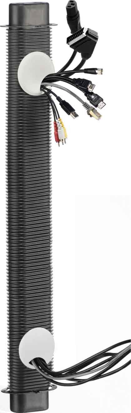 Fränkische Rohrwerke 29410092 Multimedia-Rohr Set 1,5m, grau