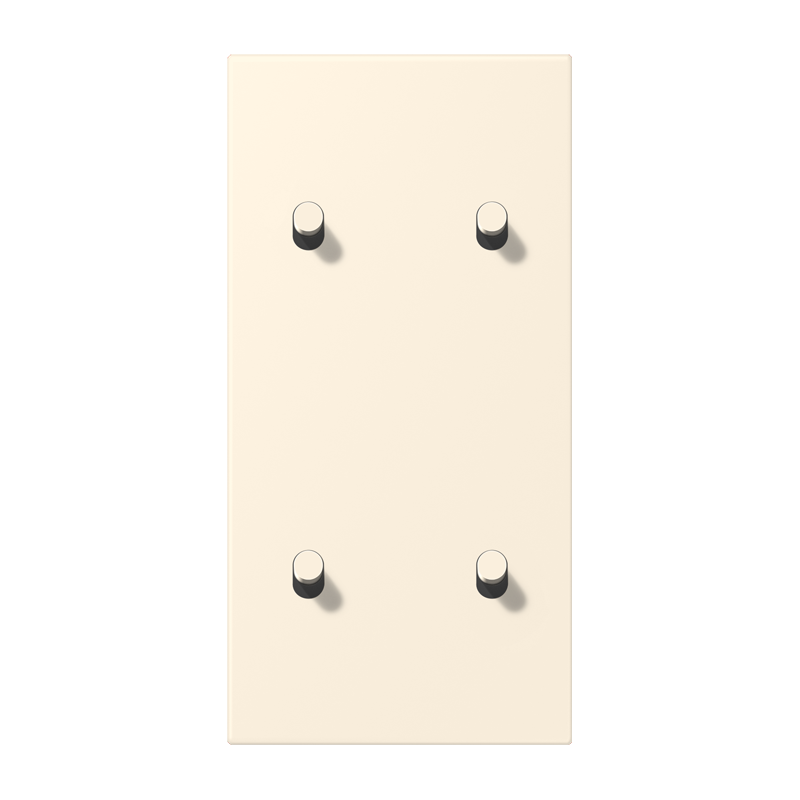 Jung LC12-25R0245 Abdeckung mit Kipphebel "Zylinder", 2 x 2 Kipphebel, senkrecht, blanc ivoire