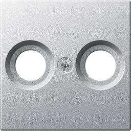 Merten MEG4122-0460 Zentralplatte für Antennensteckdosen, System M, aluminium