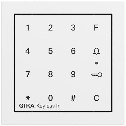 Gira 260572 Gira Keyless In Codetastatur, System 70, reinweiß seidenmatt (lackiert)