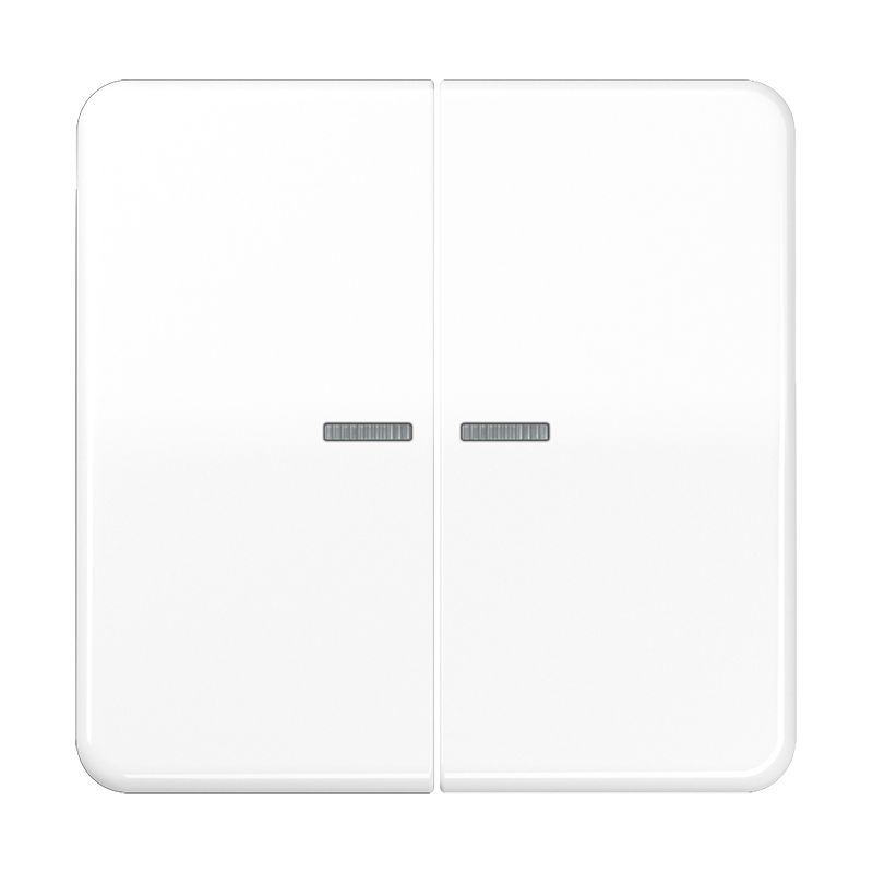 Jung CD102KO5WW Wippe mit Lichtleiter für Taster 2-fach, Duroplast, F10, Serie CD, alpinweiß
