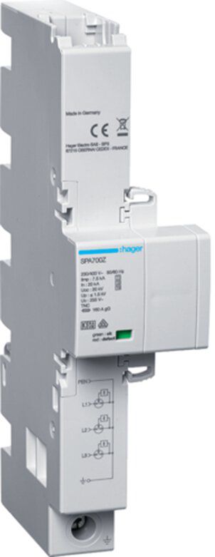 Hager SPA700Z Kombiableiter T1+T2+T3 3P Iimp 7,5kA TNC