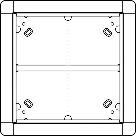 Ritto 1881570 Portier Rahmen Unterputz 4-fach quadratisch