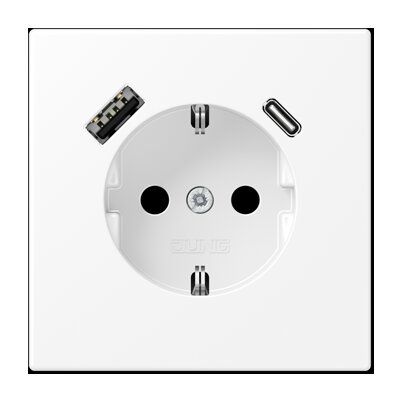 Jung LS 1520-15 CA WWM Schutzkontakt-Steckdose mit USB Typ A und C