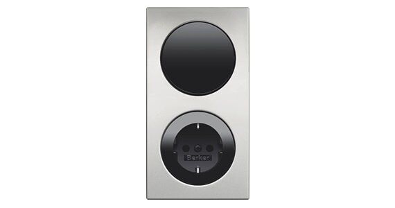 Berker 10122284 Rahmen 2-fach, R.3, Alu/schwarz