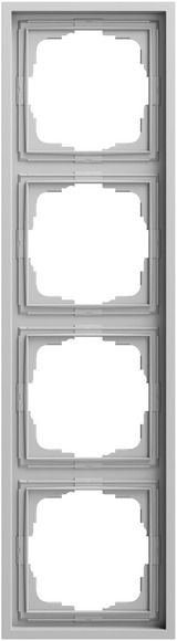 Gira 021486 Abdeckrahmen 4-fach, Gira F300, grau matt (lackiert)