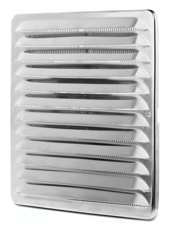 Lunos 039911 Metall Außengitter 1/QME228, 228x228mm, steckbar, Insektenschutz, Edelstahl